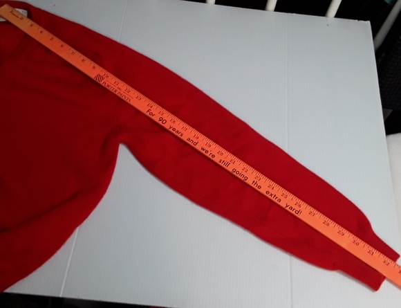 VTG Lord Jeff Scottish Red Cashmere Vneck Sweater - Picture 7 of 8